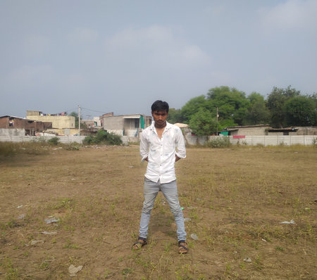 Indian village manの写真素材