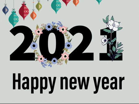 Happy new year 2021 design backgroundの写真素材