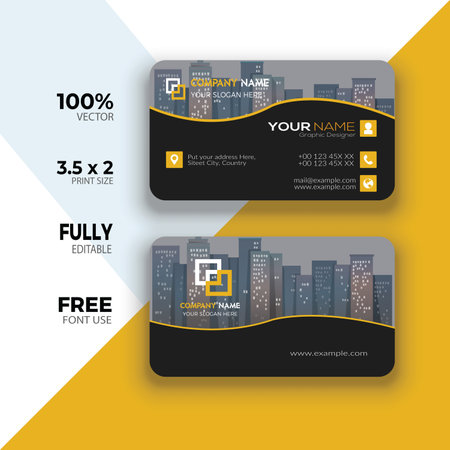 Modern Creative and Clean Business Card Template. Vector Illustration. EPS10のイラスト素材