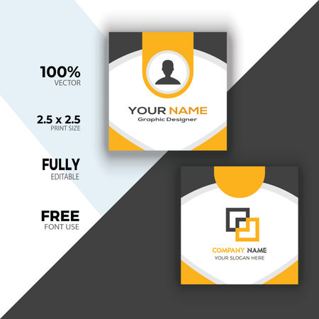 Modern business card template for company corporate identity. Editable vector illustration.のイラスト素材
