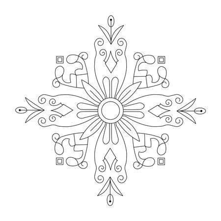 Ornament beautiful card with mandala. Geometric circle element made in vectorのイラスト素材