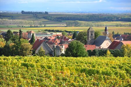 Autumn in a in little down in Germany, Rheinland-Pfalzの写真素材