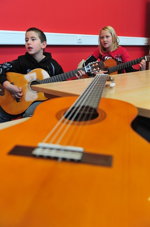 Mainz, Germany - November 17, 2011: Musical education in german primary school as a important part of education and integrationのeditorial素材