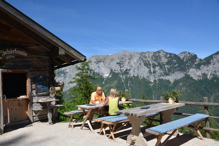 Ramsau, Germany - June 9, 2017 - Picnic in german Alpsのeditorial素材