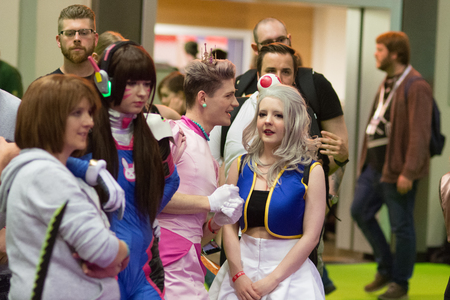 Cologne, Germany - August 24, 2017 - Young people at worlds biggest trade show for video games...