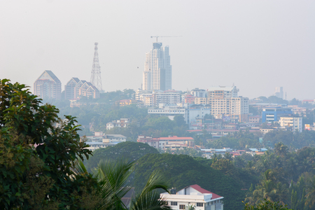 Mangalore, India - July 8, 2018 - Fast growing city in the south of India which is relatively green and peaceful compared to the rest of Indiaのeditorial素材