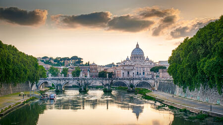 St Peter Basilica in Rome, Italyのeditorial素材