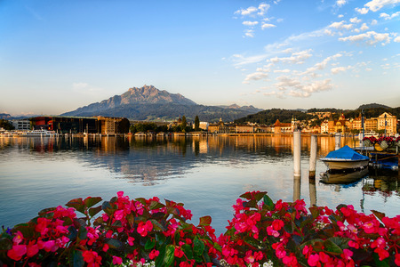 Mount Pilatus in Lucerne, Switzerlandの写真素材