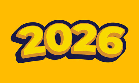 Happy New Year 2020 text design. Vector illustration. EPS 10.
