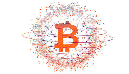 Bitcoin illustration to use for commercial, editorial or design purpousesの写真素材