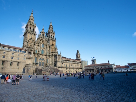 Cathedral of Santiago de Compostela, Obradoiro square のeditorial素材