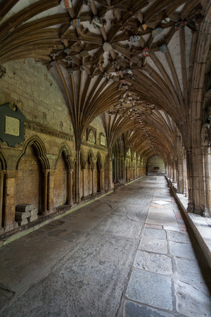 Cloister cathedral of Canterbury, Kent, Englandの写真素材
