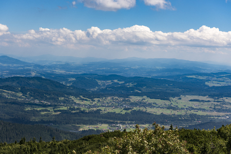 Panorama of the Beskidy Mountainsの写真素材