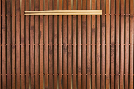 bamboo mat on white backgroundの写真素材