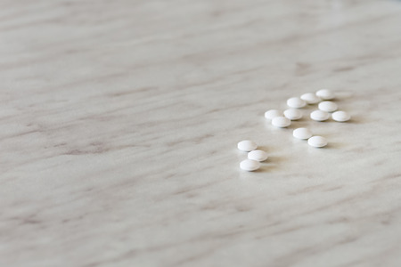 some medicine pills on light backgroundの写真素材