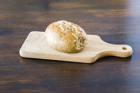 Buns with different grains, sesame, poppy seeds, pumpkin seedsの写真素材