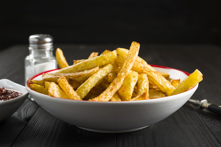 homemade french fries - a simple mealの写真素材
