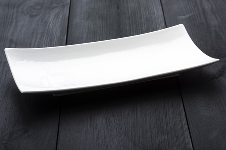 a white rectangular plate with rounded cornersの写真素材