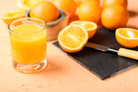 freshly squeezed orange juice tastes best in the morningの写真素材