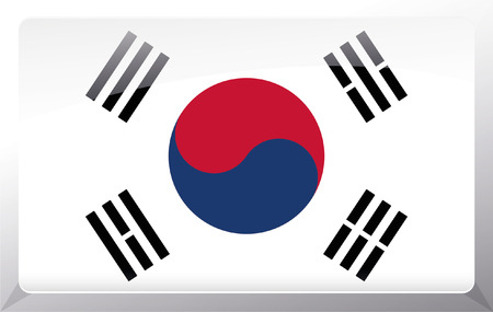 South Korea flagのイラスト素材