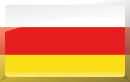 South Ossetia flagのイラスト素材