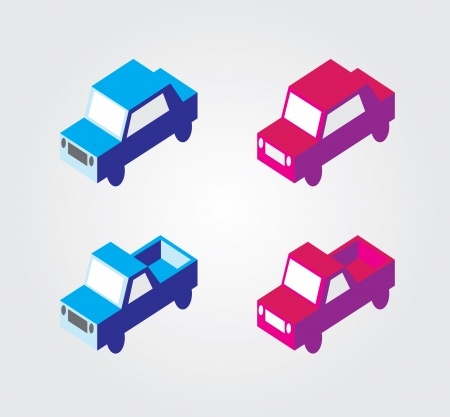 Simple web icon in isometric transportのイラスト素材