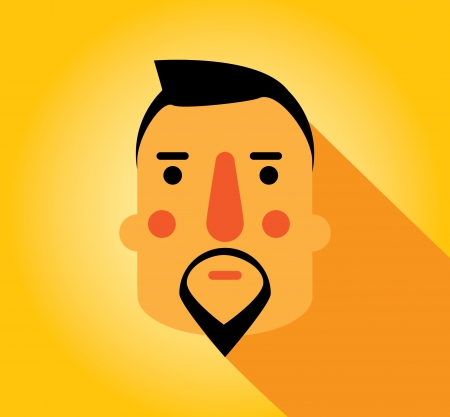 Simple web Illustration  beards and mustachesのイラスト素材