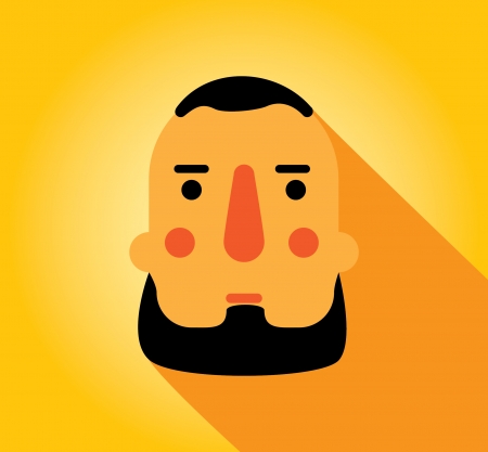 Simple web Illustration  beards and mustachesのイラスト素材