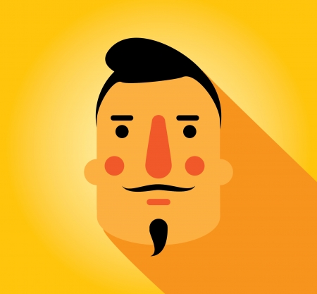 Simple web Illustration  beards and mustachesのイラスト素材