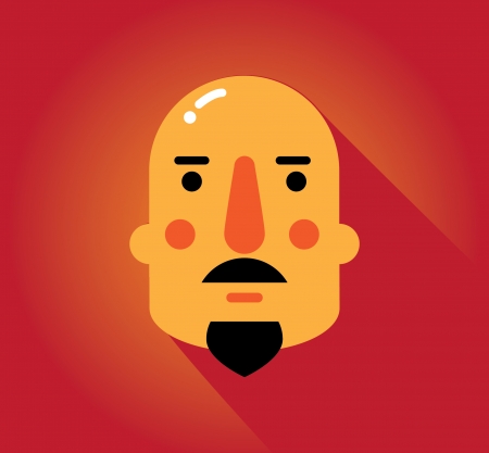 Simple web Illustration  beards and mustachesのイラスト素材