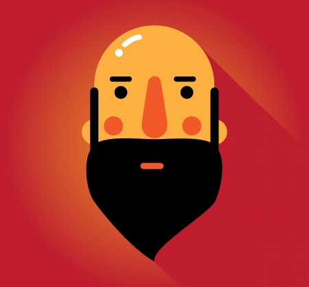 Simple web Illustration  beards and mustachesのイラスト素材
