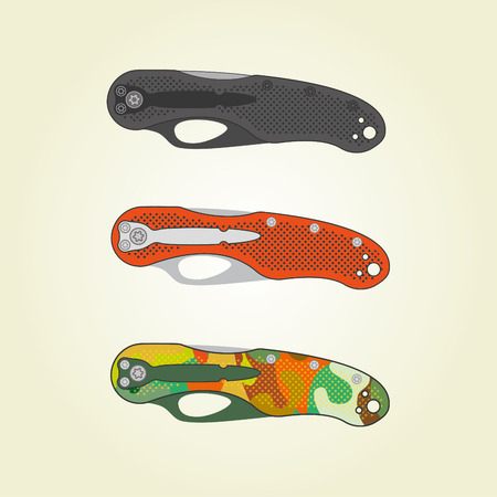    Folding pocket knivesのイラスト素材