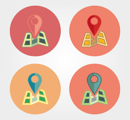 Simple icons: map pointerのイラスト素材