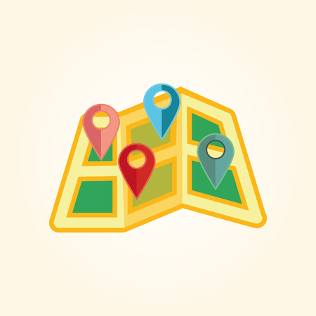 Simple icons: mapのイラスト素材