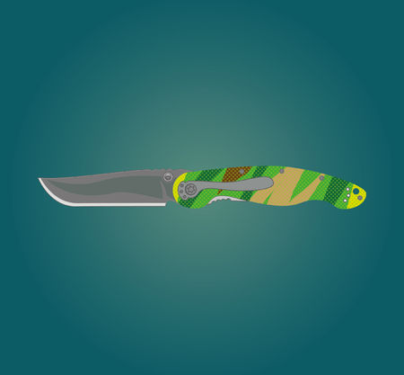  Folding pocket knivesのイラスト素材