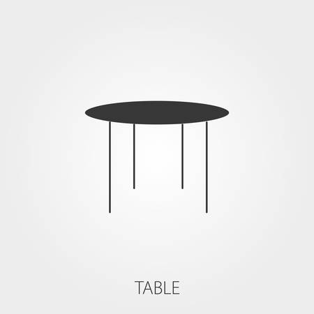 Simple Household Web Icons: Tableのイラスト素材