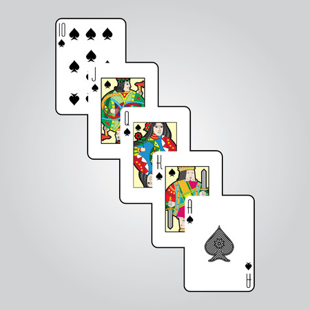 Single playing cards vector: Spadesのイラスト素材