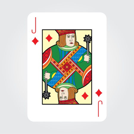 Single playing cards vector: Jack Diamondsのイラスト素材