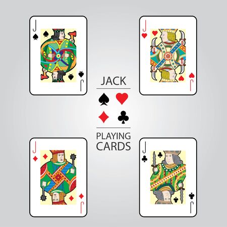 Set of playing cards vector: Jackのイラスト素材