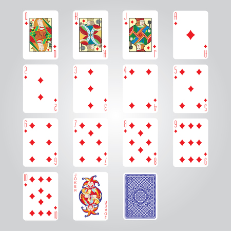 Single playing cards vector: Diamondsのイラスト素材