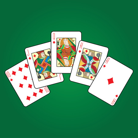 Single playing cards vector: Diamondsのイラスト素材