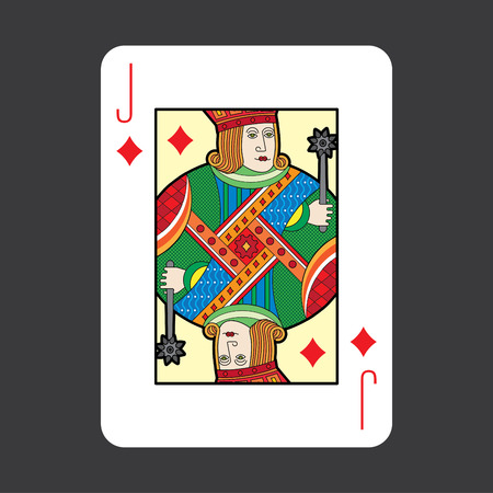 Single playing cards vector: Jack Diamondsのイラスト素材