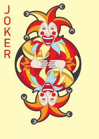 Single playing cards vector: Jokerのイラスト素材
