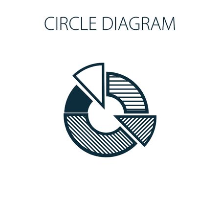 Simple vector illustration with circle diagram. To visualize the presentation and processing of data.のイラスト素材