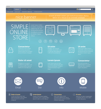 web page templateのイラスト素材