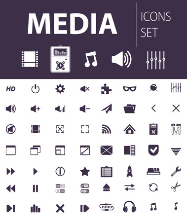media iconsのイラスト素材