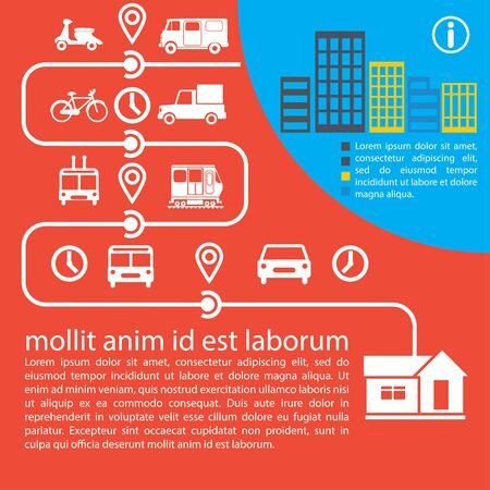 Transportation Infographics illustrations vehicles. Data collection and visualization of information about the vehicle traffic. Infographics vehicles.のイラスト素材