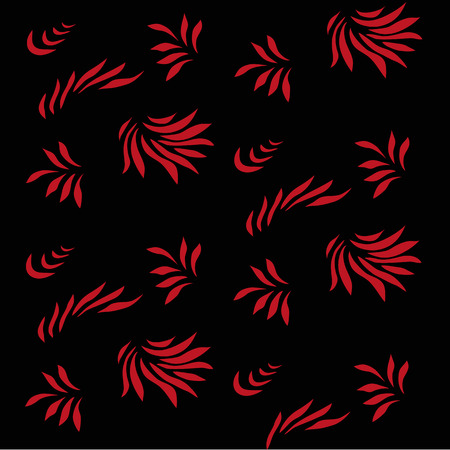 Painted black and red abstract pattern.のイラスト素材