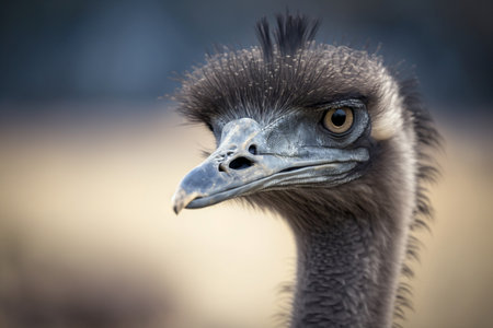 Portrait of an Ostrich (Struthio camelus)の素材
