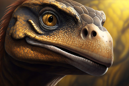 Close-Up Portrait of a Raptor. Generative AIの素材